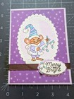 Water Colored Mouse With Lights Christmas Card Kit Made With Some Stampin Up