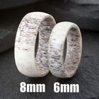 8mm Unique Genuine Deer Antler Men s Wedding Band Ring Size 8-15