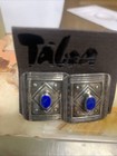Sterling Silver With Lapis Lazuli Cuff Links New Vintage