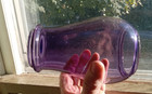 Antique 1890s Original 6 1 2 tall Pretty Amethyst Glass Globe For Barn Lantern