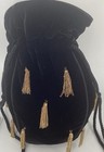 Vintage Purse Velvet Drawstring Gothic Romantic Adrienne Vittadini  Tassels Bag