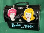 Vintage 1965 Barbie And Midge Domed Vinyl Lunchbox And Thermos  Mattel Nice