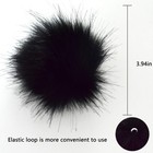 24 Pcs 4 Inch Faux Fur Pom Poms For Hats  Diy Knitting Hat Pompoms With Elast   