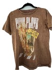 Pink Floyd Women T Shirt Wish You Were Here Olympia Stadium Detroit Retro Brown