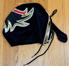 Pro Wrestling Adult Mask Black Velvet W  Gold   Red Accents    lucha Libre Gear