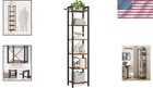 Durable 6-tier Bookshelf - Space-saving Steel Frame Bookcase In Rustic Brown