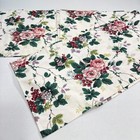 Vtg Waverly Valance Curtain Pair Pink Green Floral Roses Usa 15x75  Y2k 90s 80s