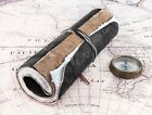 Vintage Handmade Scroll Leather Journal Travel Diary Leather Bound Notebook 9x6 