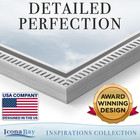 - 4x4 Silver Picture Frame With Removable Mat For 3x3 Photo - Beautifully Detail