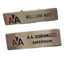 American Airlines Metal Vintage Name Tags  Aa Logo
