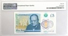 Bank Of England Great Britain 5 Pounds 2015 Prefix Aa01 Pmg  66epq  Polymer