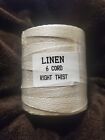 Unwaxed Linen Cord Lacing Cord 6 Ply  Natural  Right Twist  Rugmaking  Jewellery