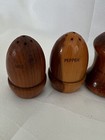 4 Sets Of Vintage Wooden Souvenir Salt And Pepper Shakers