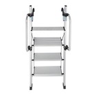 4-step Floor Standing Bed Ladder Ladder W  Adjustable Handrail 150kg 330 69lbs
