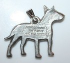 Bull Terrier Dog Harris Fine Pewter Pendant Usa Made