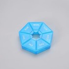 Round Weekly 7 Days Tablet Medicine Storage Pill Box Organizer Container Case