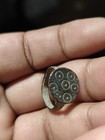 Ancient Bronze Ring Genuine Roman Byzantine Ornamented Collectible Dark Patina