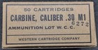 M1 Carbine Wwii New Replica 50 Round Ammo Box- Set  b  With Ra  Wcc    Ec Labels