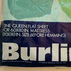 Vintage 1970 s Vera Neumann Burlington Painted Sailboats Queen Flat Sheet Sealed