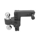 2  Receiver Trailer Hitch 6  Drop Tow Hitch Adjustable Dual Ball Mount 18500lb