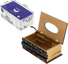 Antique Wooden Tissue Box Cover - Dark Green Rectangular Holder For Home   Offic