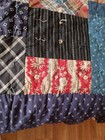 Antique Civil War Patchwork Quilt Tufted Hand Stitched 