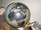 Huge Vintage Denoyer Geppert Co  Military Navy Chalk Globe 22  Diameter Steel