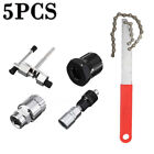 5pcs Bike Repair Tool Kit Bracket Freewheel Puller Crank Chain Cutter Extractor