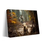  Religious Wall Decor For Prayer Room 45 x30  Jesus And Lamb Canvas Wall Art