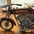 Tin Motorcycle Display With Sidecar Great Piece To Display 