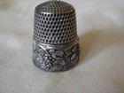 Simmons Sterling Silver Grapes And Grape Leaves Thimble Size 11