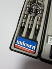 Vintage Unicorn Steel Tip   Plastic Tip Darts Set Of 3 England Made W  Hard Case