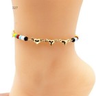 18k Layered Real Gold Filled Anklet Bracelet 10 
