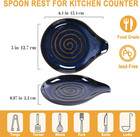 Large Ceramic Spoon Rest For Stove Top - 6 Inch Heat Resistant Cooking Spoon Hol