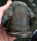 Bloodhound Bronze Inkwell Cover With Hunting Crop Rim
