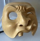 Beautiful Indonesian Wooden Comic Mask Hand Carved By Nyoman Naranata Hibiscus