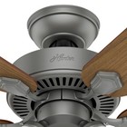 Hunter Fan 52 Inch Matte Silver Indoor Ceiling Fan With Light And Pull Chain