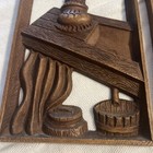 Vintage Turner Mfg  Co  Kitchen Wall Art Wood Look 1959 Country Cabin Decor