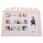  Babys First Year Frame 12 Month Picture Frame 1st Birthday Photo Frame Pink