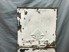 Antique Vtg One Tin Ceiling Panel 12  X 37  Shabby Torch White Chic Old 780-24b