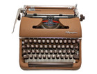 Rare    Brown Vintage 1950 s Olympia Deluxe Sm3 German Portable Typewriter  case