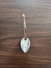 Vintage Norwegian Sylvsmidja 830 J Silver Curved N Leaf Tea Sugar Caddy Spoon 