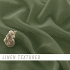 Shineland Olive Green Curtains 63 Inch Length 2 Panels Set Linen Look Rod Poc   