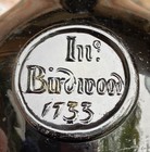 Important Sealed dated English Mallet Bottle Antique Blackglass Ref Burton P 641