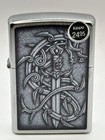 Medieval Mythological Dragon   Blade Chrome Zippo Lighter New 48365