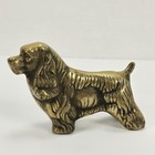 Vtg Solid Brass Puppy Dog Cocker Spaniel Standing Figurine Heavy Korea 4 5 