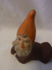 Yard Gnome Lies Ceramic Gartenzwerg Vintage German  obn15