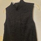 Vintage 1960   s Short Dress Black Lace And White Sheer Ruffles Costume Gogo Small