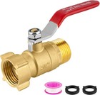 3 4  Brass Garden Hose Shut Off Valve Heavy Duty - Full Flow Water Hose Shut Off