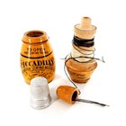 Vintage Piccadilly Combination Sewing Needle Case W  Thimble